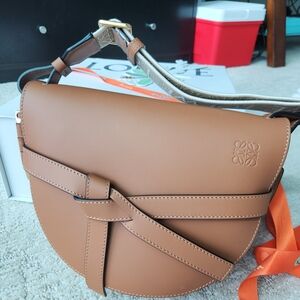 Loewe Tan Gate Small Leather Shoulder Bag